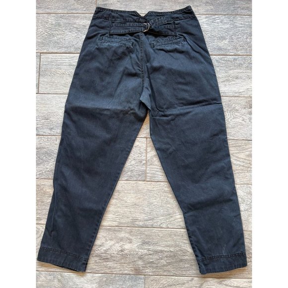 Free People Pleated Jeans Trouser Pant Washed Black Button Fly size 4 Black - Picture 6 of 7